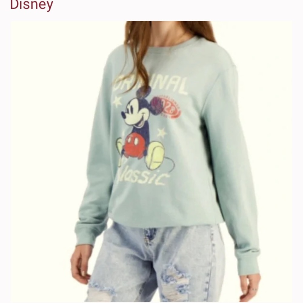Mickey Mouse Original Classic Sweatshirt Large Green